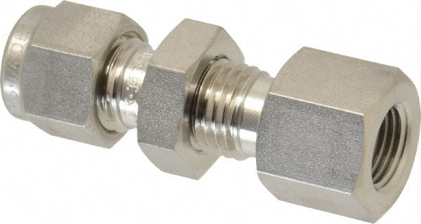 Ham-Let 3002395 Compression Tube Bulkhead Female Connector 1/8" Thread, Compression x FNPT