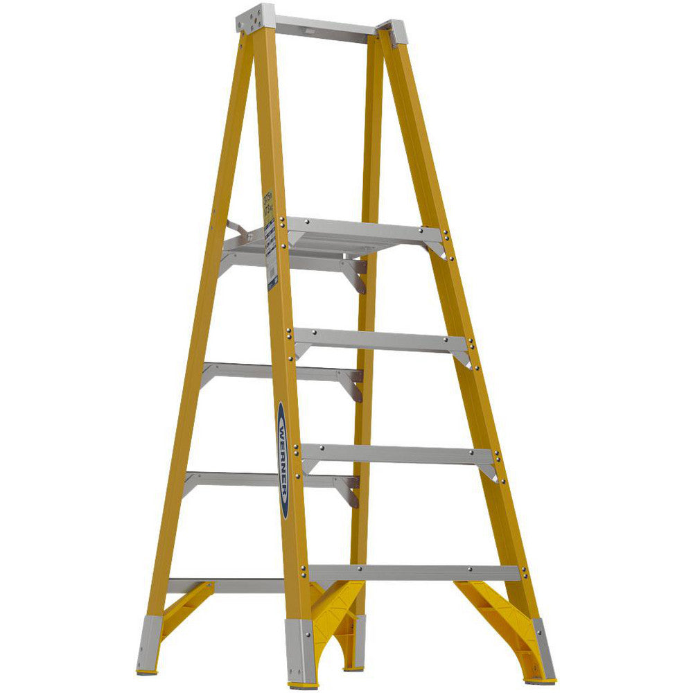 Werner P7404 Fiberglass Step Ladder Type IAA 375 lb Capacity