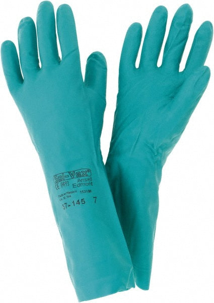 Ansell 117073 Series 37-145 Chemical Resistant Gloves  Size Small,  11.00 Thick,  Nitrile,  Nitrile,  Unsupported,