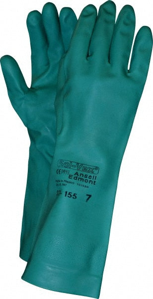 Ansell 117141 Series 37-155 Chemical Resistant Gloves  Size Small,  15.00 Thick,  Nitrile,  Nitrile,  Unsupported,