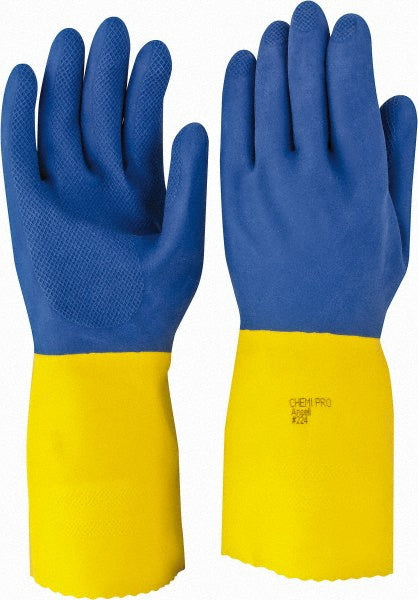 Ansell 87224070 Chemical Resistant Gloves AlphaTEC™ 87-224, Size Small, 27.00 mil, Latex-Coated, Latex, Supported, General Purpose Chemical-Resistant