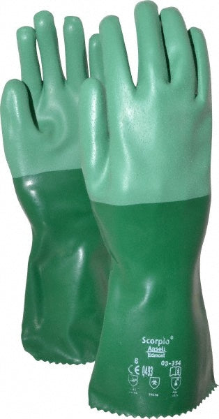 Ansell 212515 Series 08-354 Chemical Resistant Gloves  Size Medium,  55.00 Thick,  Neoprene,  Neoprene,  Supported,