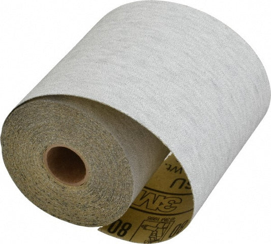 3M 7010362351 Adhesive Back Sanding Sheet Silicon Carbide, 80 Grit, 4-1/2" Wide, 10 yd Long