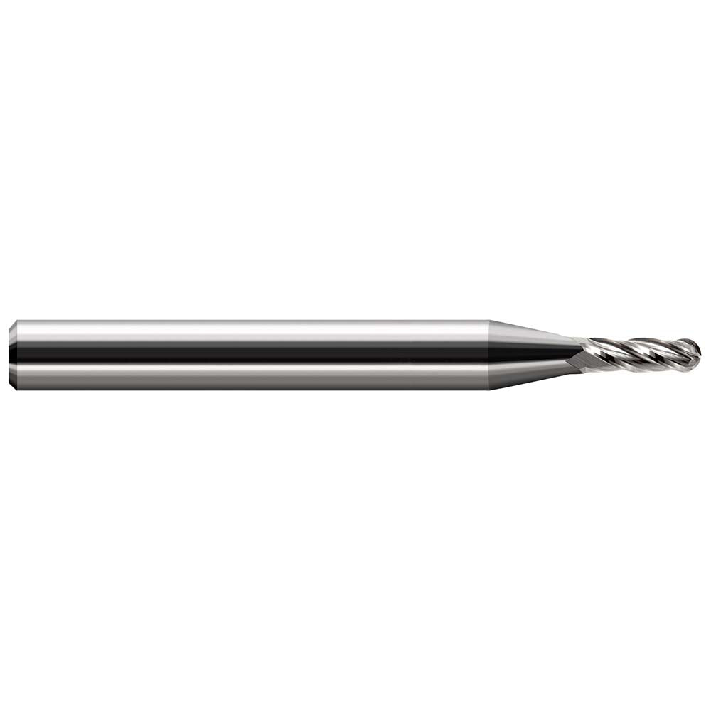 Harvey Tool 74017 Ball End Mill 0.0170" Dia, 0.0510" LOC, 2 Flute, Solid Carbide