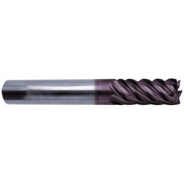 Guhring 9042630158700 Corner Chamfer End Mill 5/8" Dia, 1-1/4" LOC, 5 Flute, 0.0060" Chamfer Width, Solid Carbide