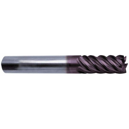 Guhring 9042630063500 Corner Chamfer End Mill 1/4" Dia, 3/4" LOC, 5 Flute, 0.0040" Chamfer Width, Solid Carbide
