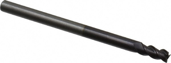 Guhring 9037410035000 Corner Chamfer End Mill 3.50 mm Dia, 7.00 mm LOC, 3 Flute, Solid Carbide