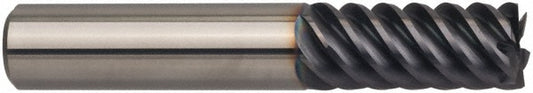 Guhring 9030910127020 Corner Radius End Mill 1/2" Dia, 1" LOC, 0.0150" Radius, 6 Flute, Solid Carbide