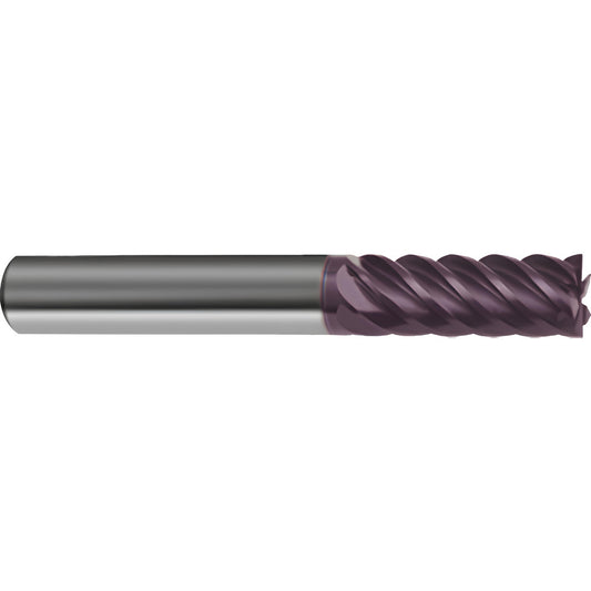 Guhring 9031790063500 Corner Chamfer End Mill 1/4" Dia, 3/4" LOC, 6 Flute, 0.0040" Chamfer Width, Solid Carbide
