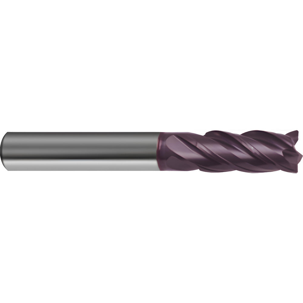 Guhring 9030790095240 Corner Radius End Mill 3/8" Dia, 1" LOC, 0.0310" Radius, 4 Flute, Solid Carbide