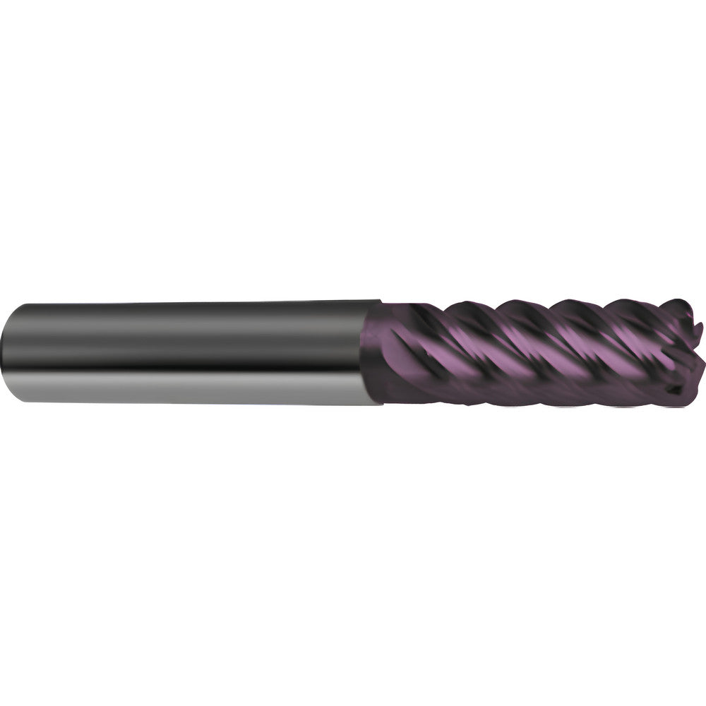 Guhring 9030910095220 Corner Radius End Mill 3/8" Dia, 1" LOC, 0.0150" Radius, 6 Flute, Solid Carbide