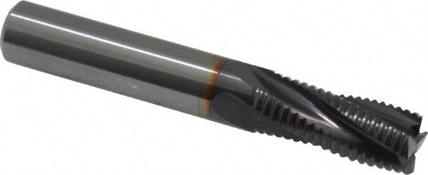 Guhring 9031890095200 Roughing End Mill 3/8" Dia, 4 Flute, Single End, Solid Carbide