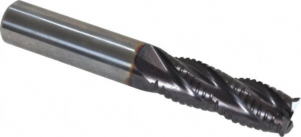 Guhring 9030820095200 Roughing End Mill 3/8" Dia, 4 Flute, Single End, Solid Carbide