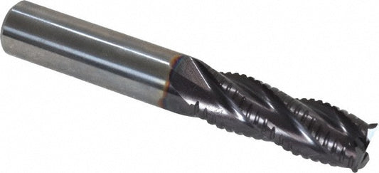 Guhring 9030820095200 Roughing End Mill 3/8" Dia, 4 Flute, Single End, Solid Carbide