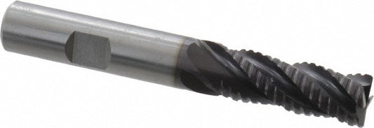 Guhring 9030810127000 Roughing End Mill 1/2" Dia, 4 Flute, Coarse Pitch, Single End, Solid Carbide