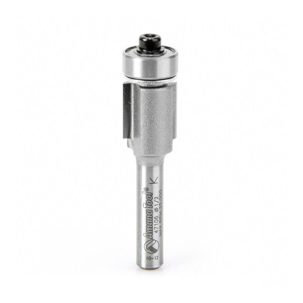 Amana Tool 47106 1/2" Diam, 1/2" LOC, 2 Flute Carbide-Tipped Edge Profile Flush Trim Router Bit