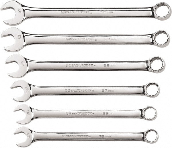 GEARWRENCH 81922 Combination Wrench Set 6 Pc, 25 mm 26 mm 27 mm 29 mm 30 mm & 32 mm Wrench, Metric