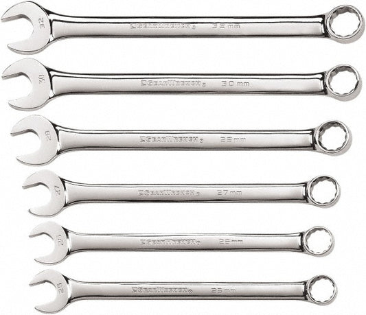 GEARWRENCH 81922 Combination Wrench Set 6 Pc, 25 mm 26 mm 27 mm 29 mm 30 mm & 32 mm Wrench, Metric