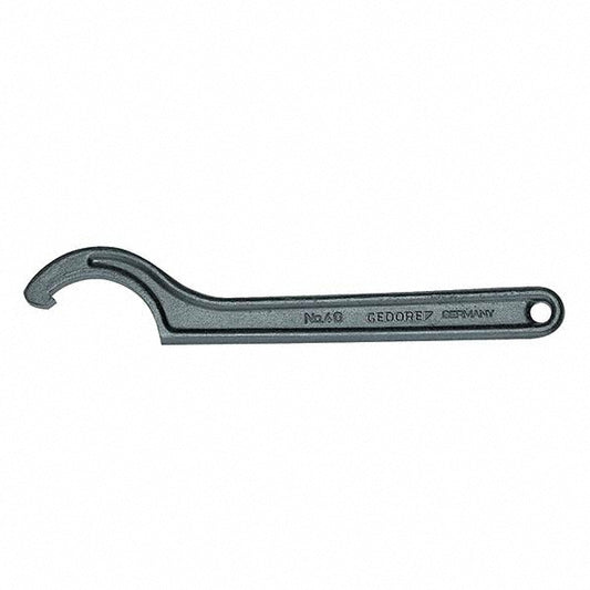 Gedore 6334610 Spanner Wrenches & Sets Wrench Type Fixed Hook Spanner  Minimum Capacity (mm) 58.00  Maximum Capacity (mm) 62.00  Maximum Capacity (Inch) 2-4/9  Overall Length (Inch) 9-1/2  Overall Length (mm) 240.00