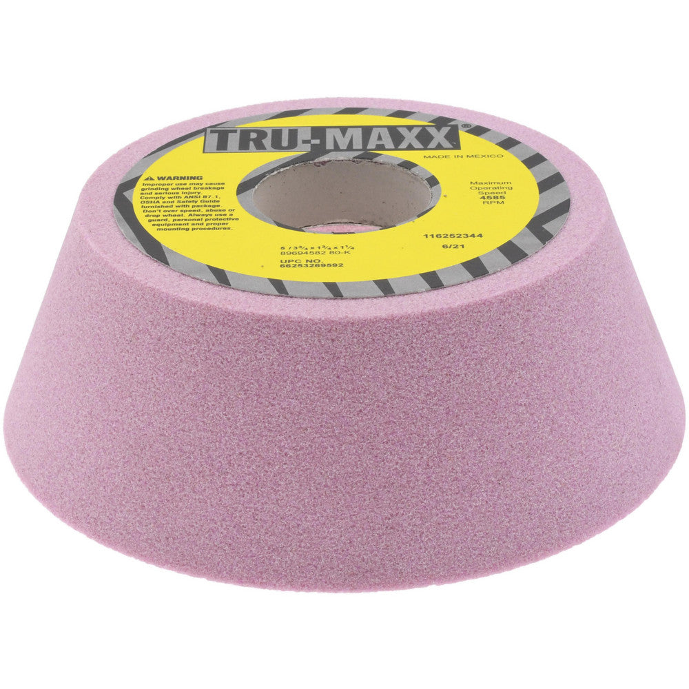 Tru-Maxx 66253269592 Tool & Cutting Grinding Wheel 5" Dia, 80 Grit, K Hardness, Type 11