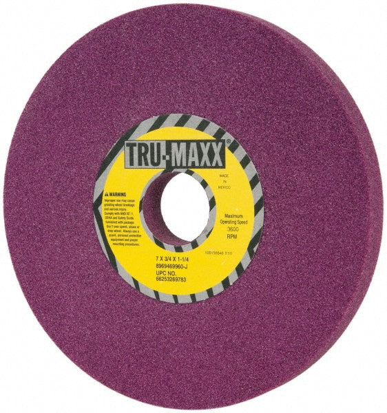 Tru-Maxx 66253269783 Surface Grinding Wheel 7" Dia, 3/4" Thick, 1-1/4" Hole, 60 Grit, J Hardness