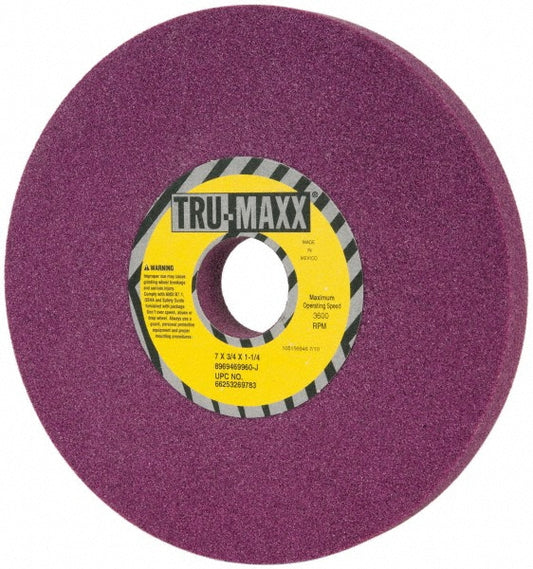 Tru-Maxx 66253269783 Surface Grinding Wheel 7" Dia, 3/4" Thick, 1-1/4" Hole, 60 Grit, J Hardness