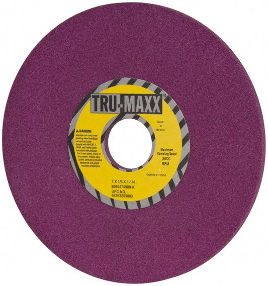Tru-Maxx 66253269803 Surface Grinding Wheel 7" Dia, 1/4" Thick, 1-1/4" Hole, 80 Grit, K Hardness