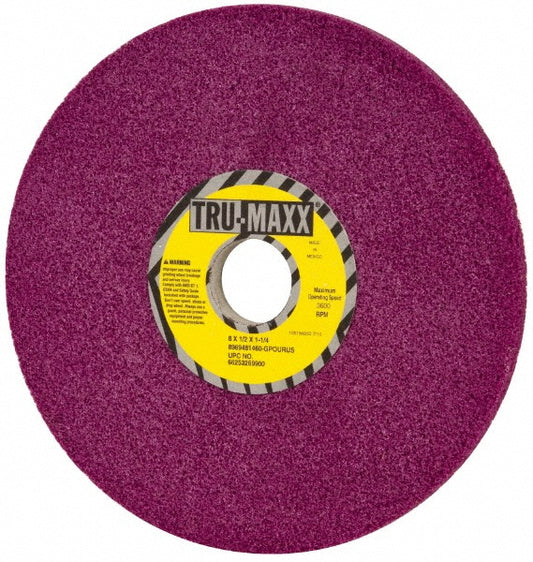 Tru-Maxx 66253269900 Surface Grinding Wheel 8" Dia, 1/2" Thick, 1-1/4" Hole, 60 Grit, G Hardness