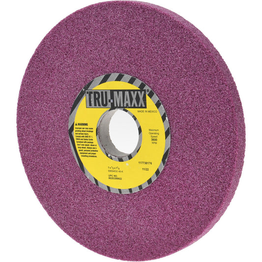 Tru-Maxx 66253269922 Surface Grinding Wheel 7" Dia, 1/2" Thick, 1-1/4" Hole, 46 Grit, K Hardness