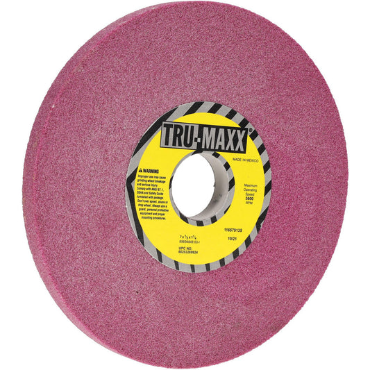 Tru-Maxx 66253269924 Surface Grinding Wheel 7" Dia, 1/2" Thick, 1-1/4" Hole, 60 Grit, I Hardness
