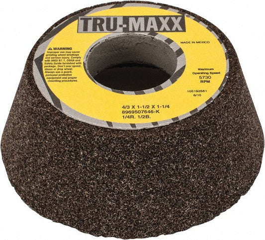 Tru-Maxx 66253269573 Tool & Cutting Grinding Wheel 4" Dia, 46 Grit, K Hardness, Type 11