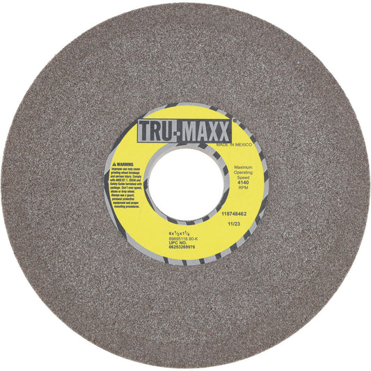 Tru-Maxx 66253269976 Tool & Cutting Grinding Wheel 6" Dia, 80 Grit, K Hardness, Type 12