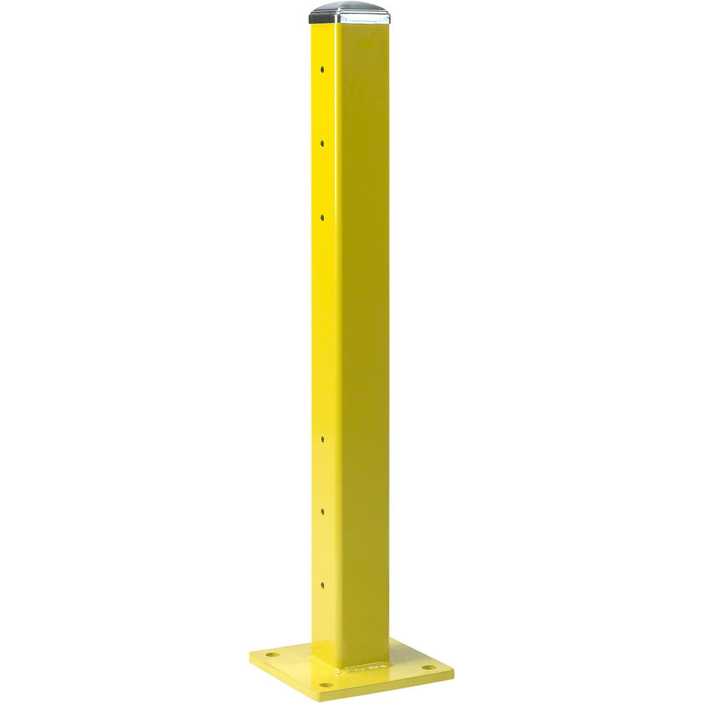 Steel King DCLYW Traffic Guard Rail Mount Post 42" High, Rail Mount, Steel, Yellow