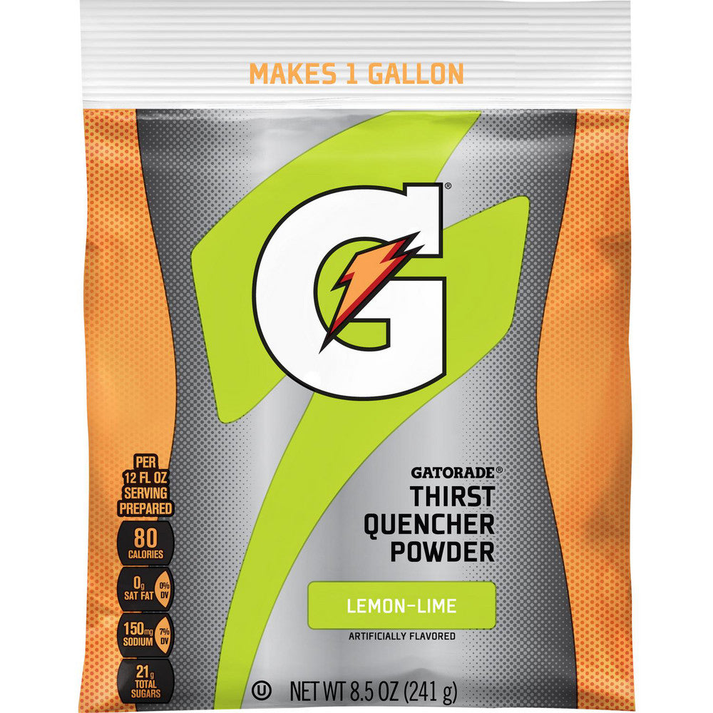 Gatorade 03956 Activity Drink 8.5 oz, Packet, Lemon-Lime, Powder, Yields 1 gal