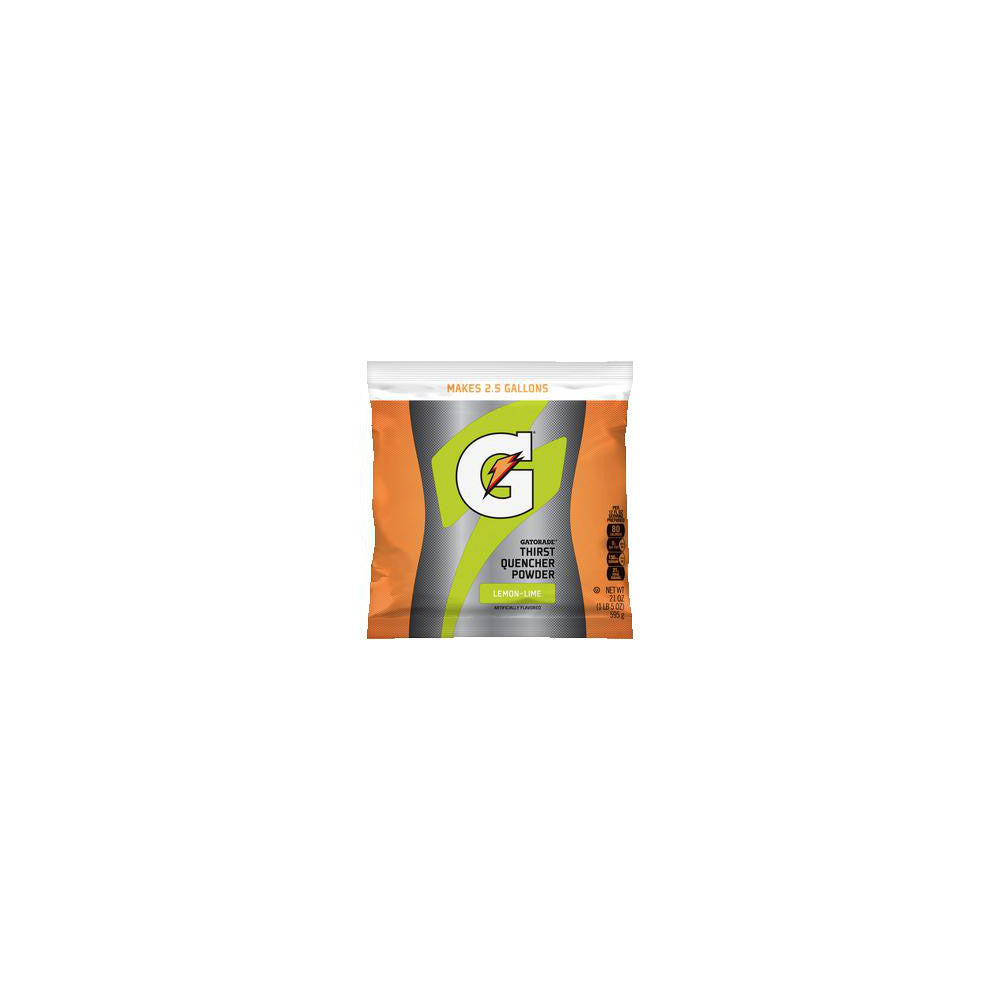 Gatorade 03969 Activity Drink 21 oz, Packet, Lemon-Lime, Powder, Yields 2.5 gal