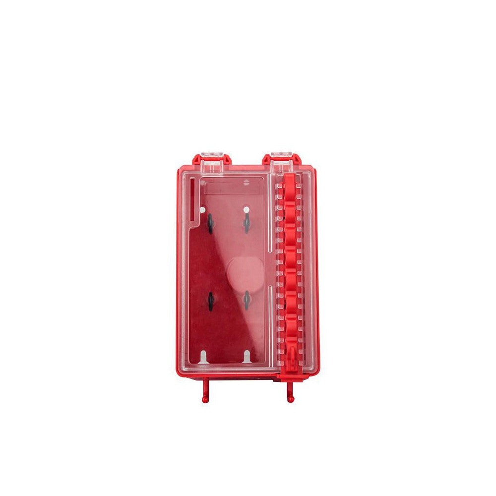 PRO-SAFE BD-X21 Group Lockout Boxes Portable/Wall Mount Portable & Wall Mount  Legend Lock Box  Color Red  Box Material Plastic  Overall Height 7in  Overall Depth 3.8in