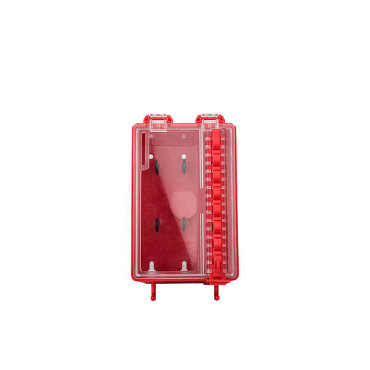 PRO-SAFE BD-X21 Group Lockout Boxes Portable/Wall Mount Portable & Wall Mount  Legend Lock Box  Color Red  Box Material Plastic  Overall Height 7in  Overall Depth 3.8in