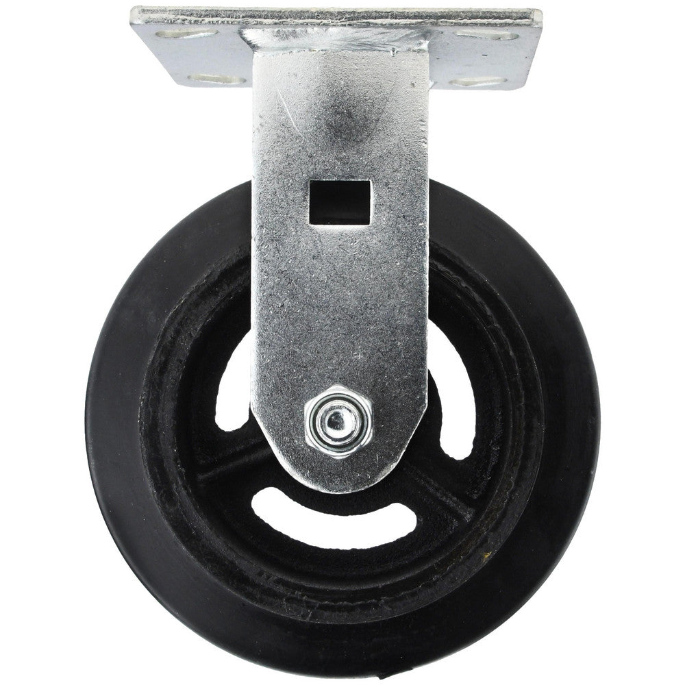Value Collection GMC-SH-0085 Rigid Top Plate Caster Rubber, 6" Wheel Dia, 2" Wheel Width, 500 lb Capacity, 7-1/2" OAH