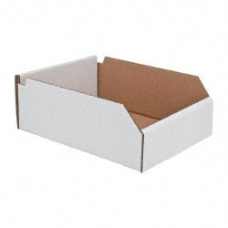 Jespen Ind LLC BN 1284 Cardboard Hopper Shelf Bin White