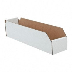 Jespen Ind LLC BN 1844 Cardboard Hopper Shelf Bin White