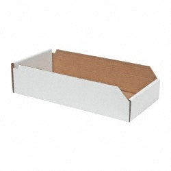 Jespen Ind LLC BN 1884 Cardboard Hopper Shelf Bin White
