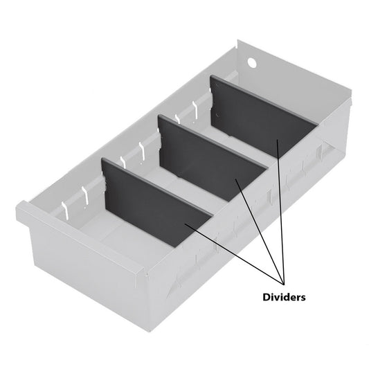 Durham 023-95-DURHAM-IND Metal Drawer Bin Gray