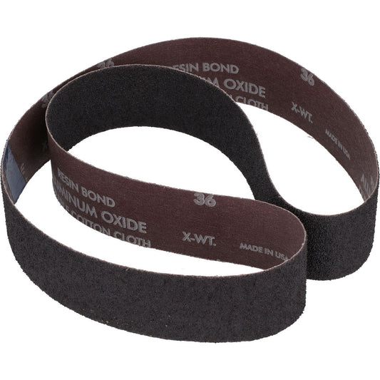 Norton 78072721255 Abrasive Belt  2" Wide, 48" OAL, 36 Grit, Aluminum Oxide