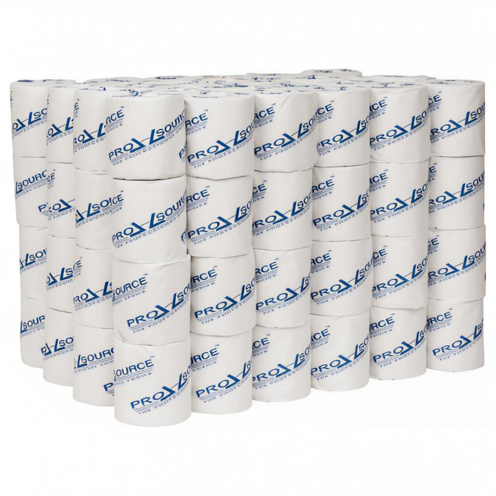 Pro-Source 89816441 Bathroom Tissue Standard Roll, Recycled Fiber, 2-Ply, White