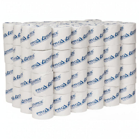 Pro-Source 89816441 Bathroom Tissue Standard Roll, Recycled Fiber, 2-Ply, White