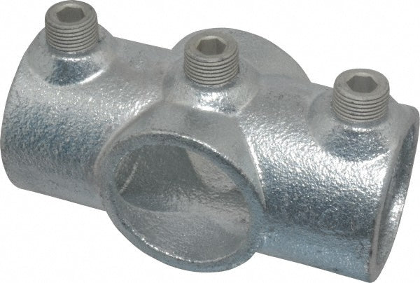 Kee 26-7 1-1/4" Pipe, Two Socket Cross, Malleable Iron Cross Pipe Rail Fitting