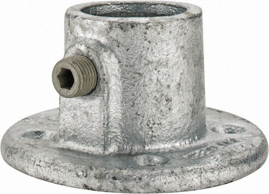 Kee 61-6 1" Pipe, Medium Flange, Malleable Iron Flange Pipe Rail Fitting