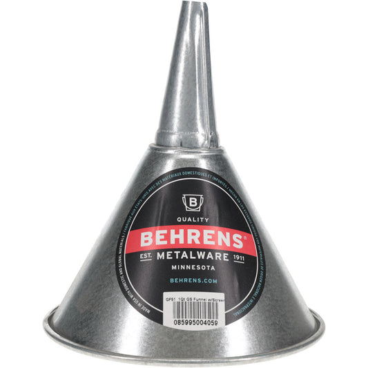 Behrens GF51 1 Qt Capacity Steel Funnel