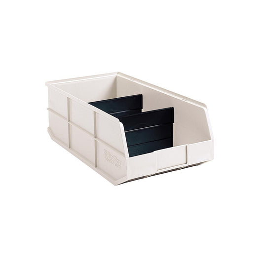 Akro-Mils 30348 Plastic Hopper Stacking Bin Ivory