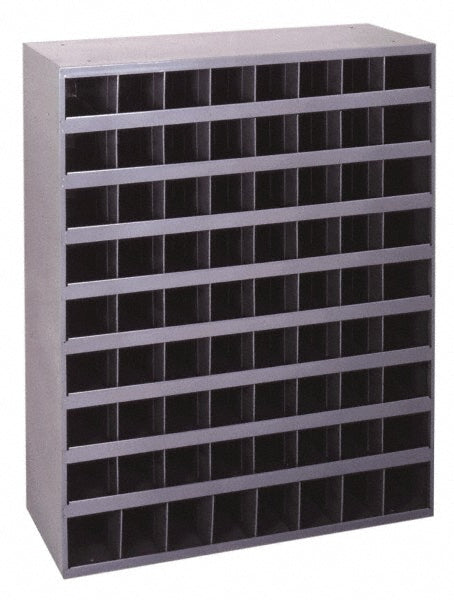 Durham 363-08-MSC Bin Shelving Bin Shelving Type Bin Shelving Unit with Openings  Bin Color Black  Bin Material Steel  Number Of Bins 72  